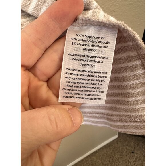 NWT Tommy Hilfiger Gray Blazer Medium striped collared cotton long sleeve - Picture 3 of 7